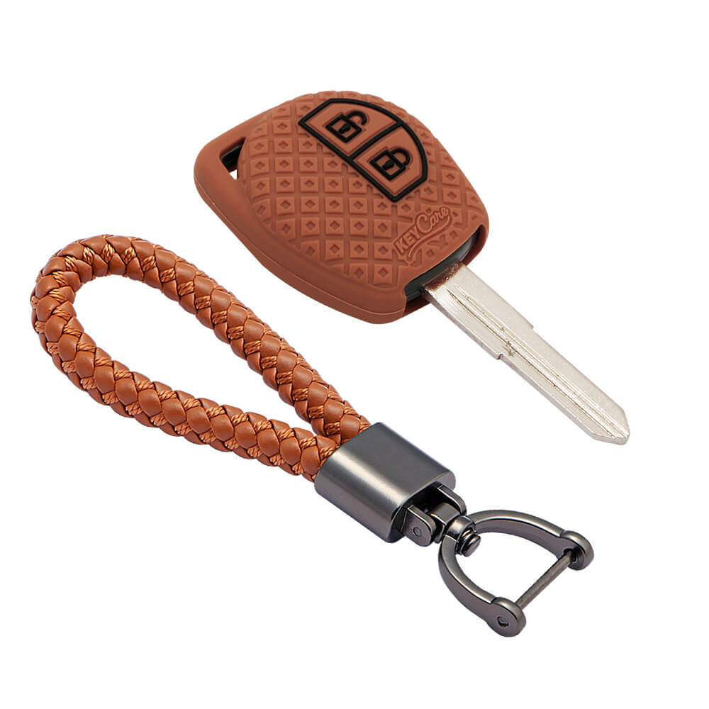 Keycare silicone key cover & keychain for: Fronx, Jimny, Swift, Dzire,