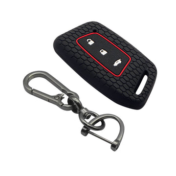 Keycare silicone key cover and keychain fit for : Mg Hector New smart key (KC-64, Zinc Alloy)