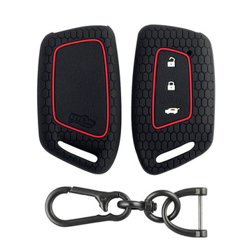 Keycare silicone key cover and keychain fit for : Mg Hector New smart key (KC-64, Zinc Alloy) - Keyzone