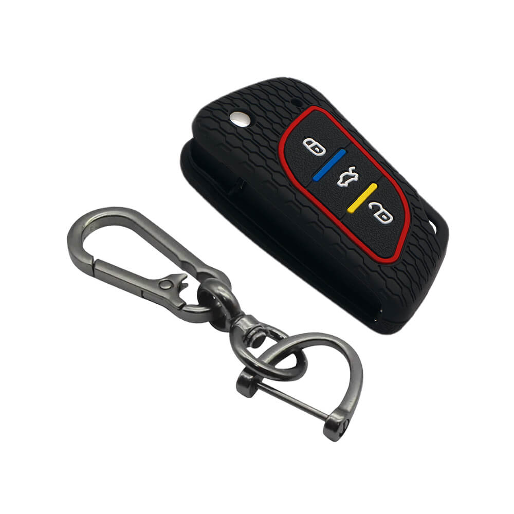 Keycare silicone key cover and keyring fit for : KD/Xhorse LX-B30 universal remote flip key (KC-69, Zinc Alloy) - Keyzone