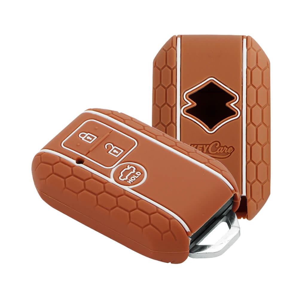 Keycare silicone key cover fit for : Dzire, Ertiga 3b smart key (KC-06) - Keyzone