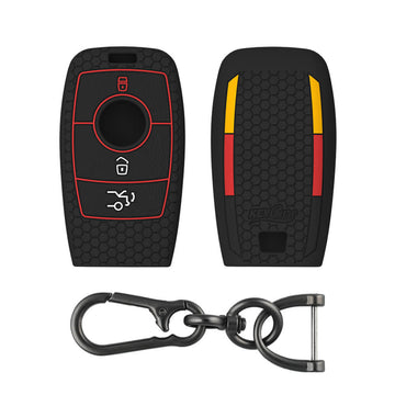 Keycare silicone key cover and keychain fit for: Mercedes Benz E-Class S-Class A-Class C-Class G-Class 2020 Onwards New Smart Key (KC70, Zinc Alloy)