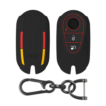 Keycare silicone key cover and keychain fit for: Mercedes Benz S-Class G-Class E-Class 2022 Onwards 3 Button Smart Key (KC71, Zinc Alloy) - Keyzone
