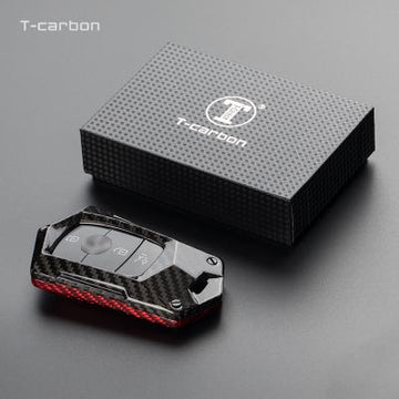 T-carbon genuine carbon fibre key cover and keychain Compatible for Mercedes Benz E-Class S-Class A-Class C-Class G-Class 2020 Onwards New Smart Key