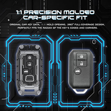 Keyzone® Iron Core Series Key cover Compatible for Suzuki Victoris, Dzire, Ertiga 3 Button Smart key(IC06)