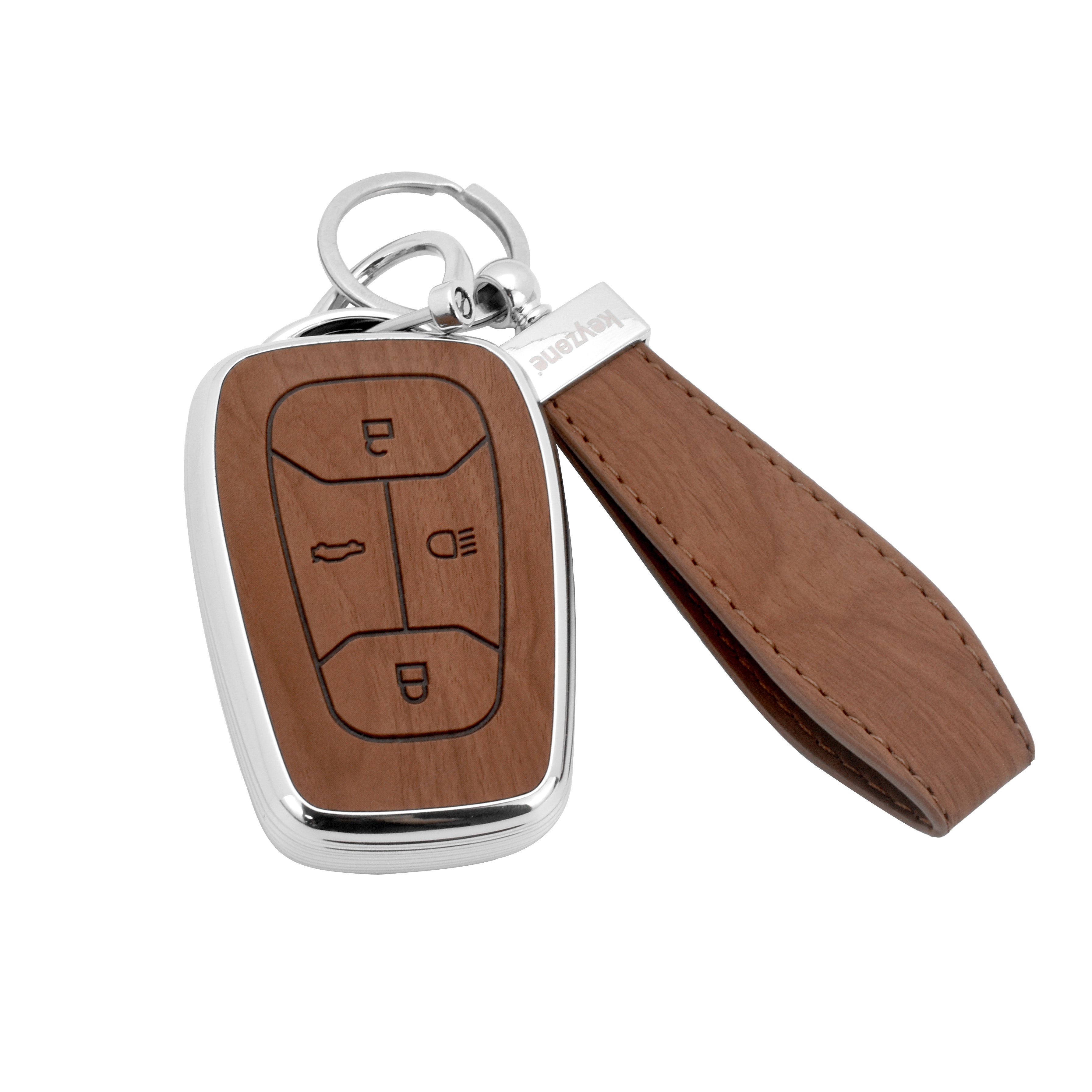 Tata Smart Key Cover & Keychain | Woodgrain TPU | Durable & Stylish ...