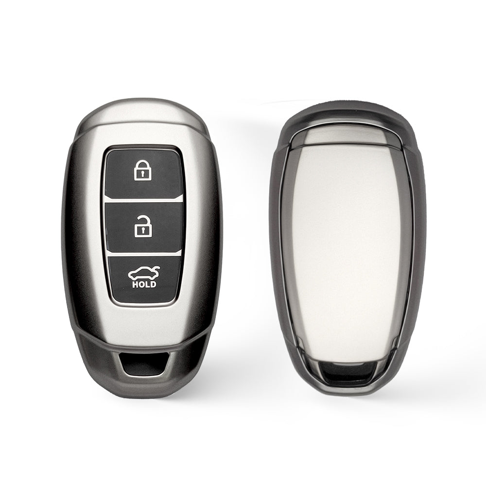 Keyzone TPU car Key Cover for Hyundai i20, Verna, Kona 3 Button Smart Key (GMTP41)