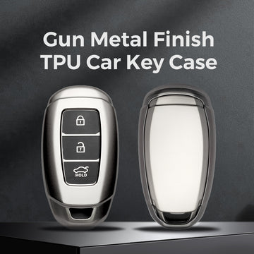 Keyzone TPU car Key Cover for Hyundai i20, Verna, Kona 3 Button Smart Key (GMTP41)