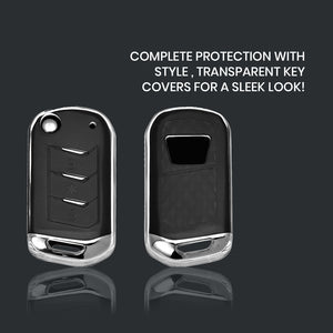 Keyzone clear TPU key cover for Thar, Bolero, Scorpio, XUV700, XUV400, XUV3x0, XUV300, TUV300, Marazzo flip key (CLTP09)