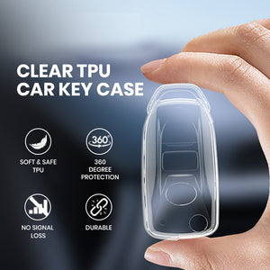 Keyzone clear TPU key cover fit for Tata Curvv, Nexon, Harrier, Safari, Altroz, Punch, Tigor, Tiago, Zest, Bolt, Hexa flip key (CLTP29)