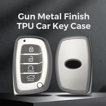 Keyzone® TPU Key Cover for Alcazar, Creta 2021 Onwards 4 Button Smart Key (GMTP67)