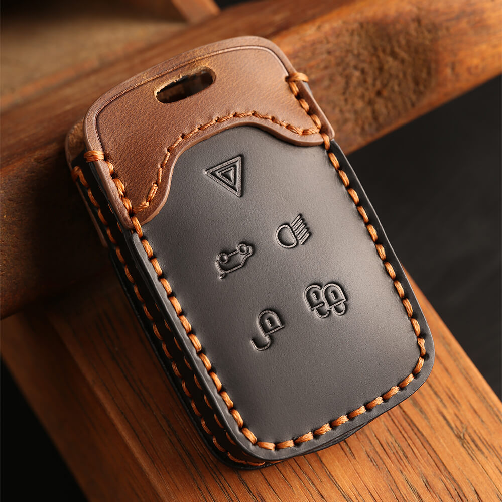 Range Rover Key Protector Keyzone dual leather key cover for Range Rover: Sport, Evoque, Velar,