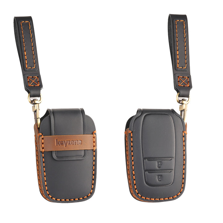 Keyzone leather key cover for Innova Crysta, Innova HyCross, Hilux 2 b