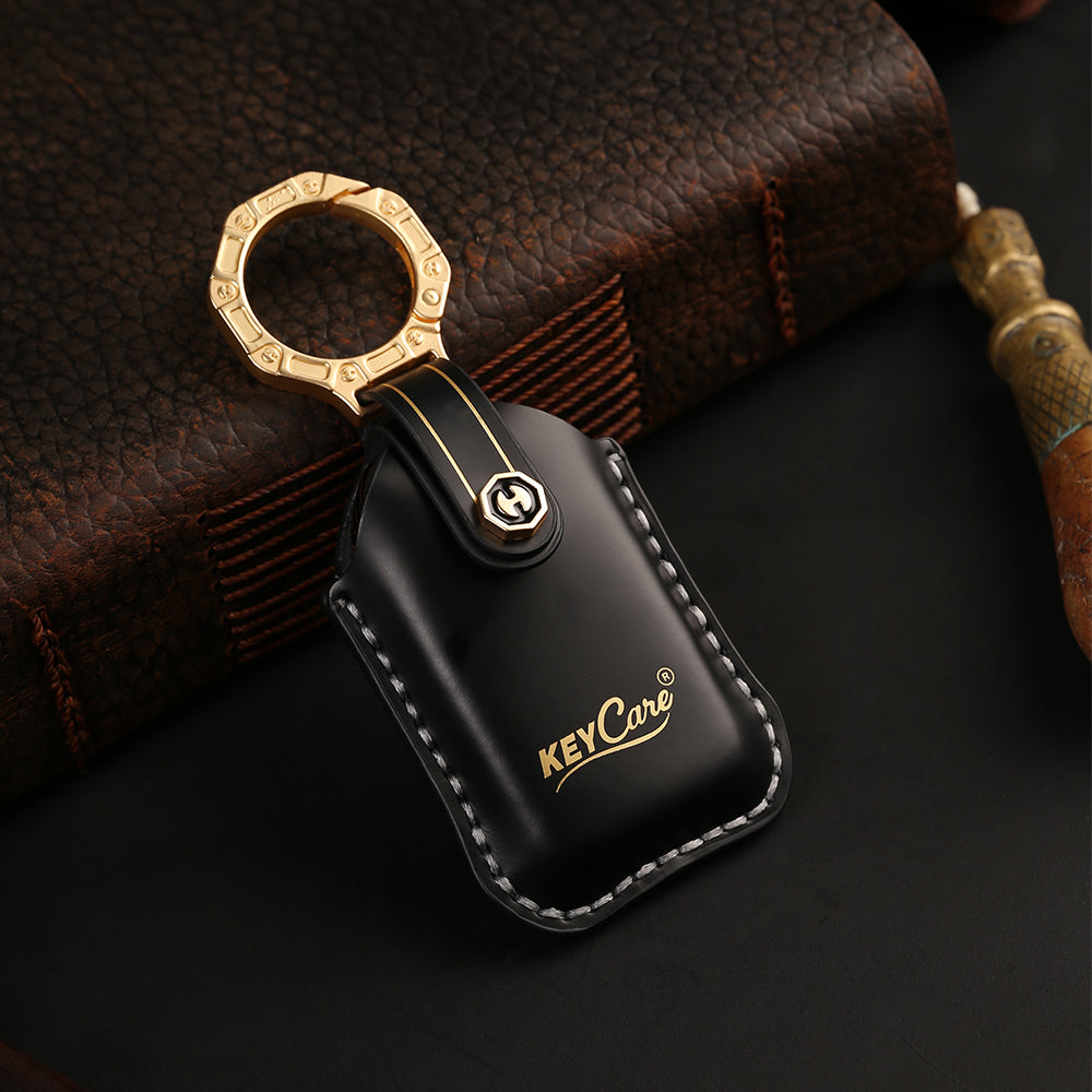 Keycare Italian leather key cover for City, Civic, WR-V 4/5 button smart key (ITL24_4/5b) - Keyzone