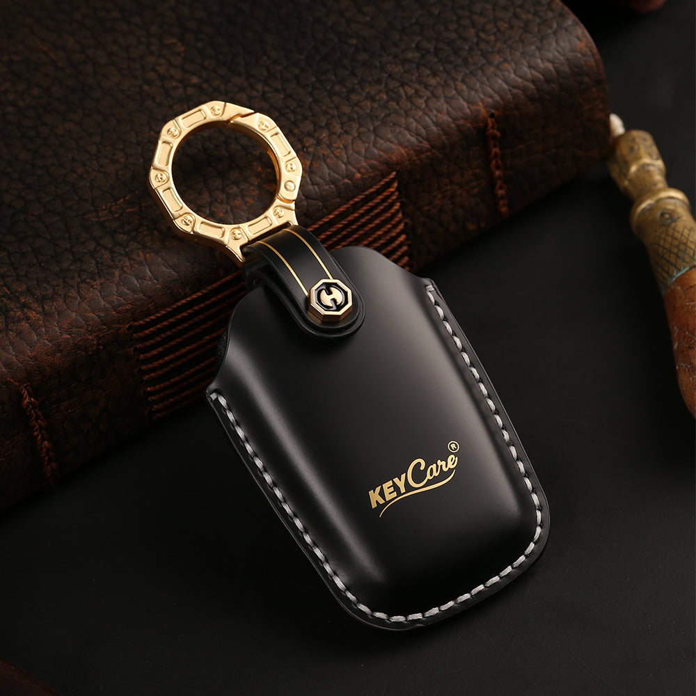 Keycare Italian leather key cover for Fortuner, Fortuner Legender 3 button smart key (ITL18_3b) - Keyzone