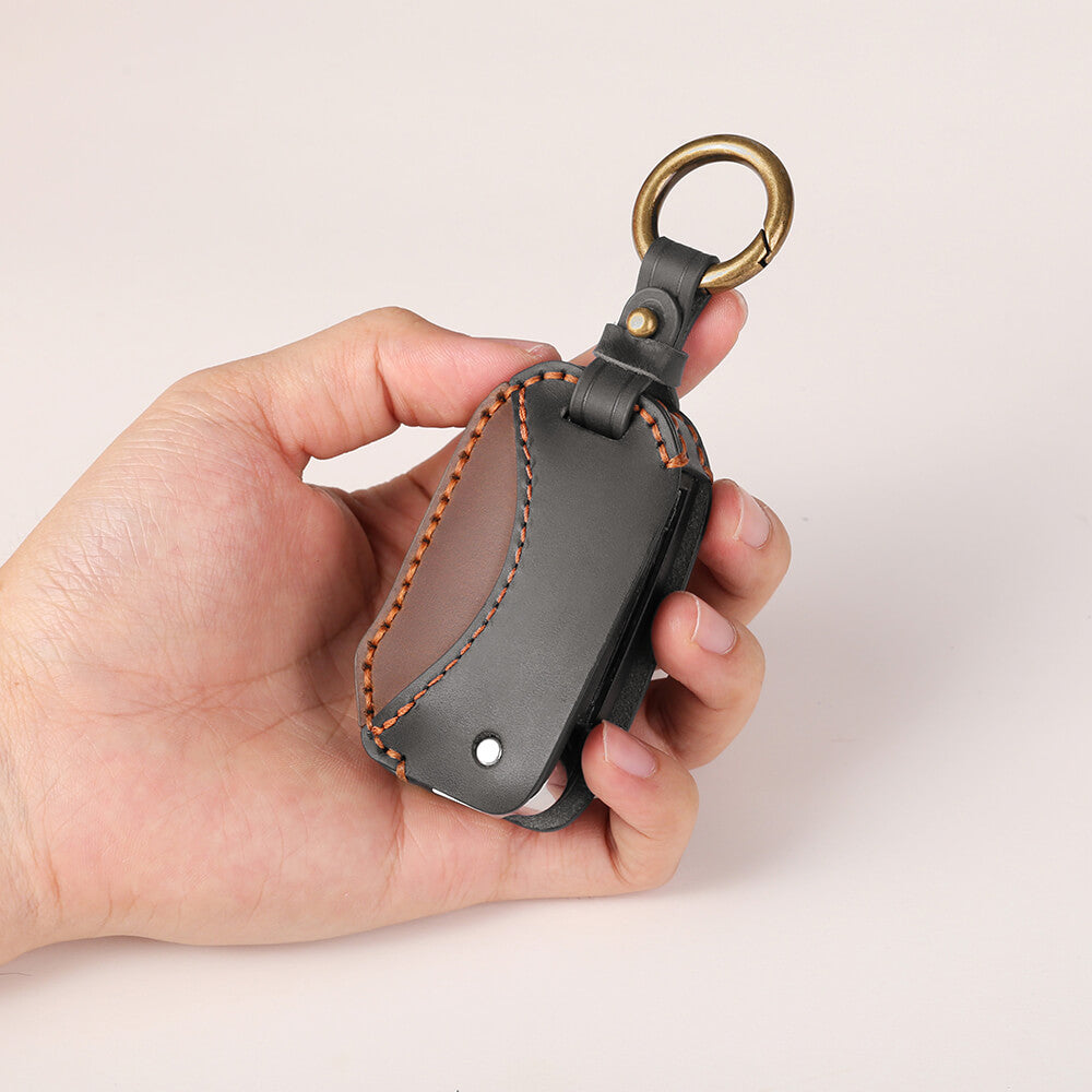 Seltos Sonet Carens Clavis Dual Leather Flip Key Cover 3-Button | KZ®