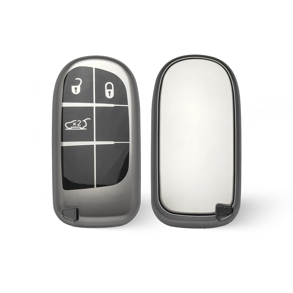 Keyzone TPU Key Cover Compatible for Jeep Compass, Trailhawk Smart Key (GMTP28)