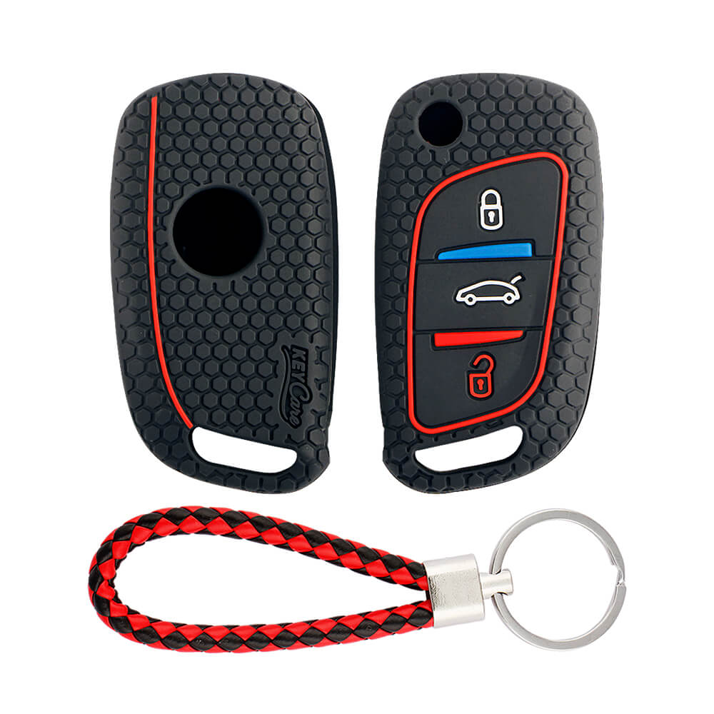 Keycare silicone key cover and keyring fit for : Kd B11 Universal remote flip key (KC-01, KCMini Keyring) - Keyzone
