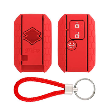 Keycare silicone key cover and keyring fit for : Dzire, Ertiga 3b smart key (KC-06, KCMini keyring)
