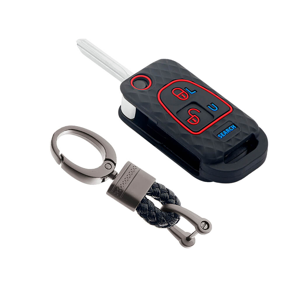 Keycare silicone key cover and keychain fit for : Bolero flip key (KC-14, Alloy Keychain) - Keyzone