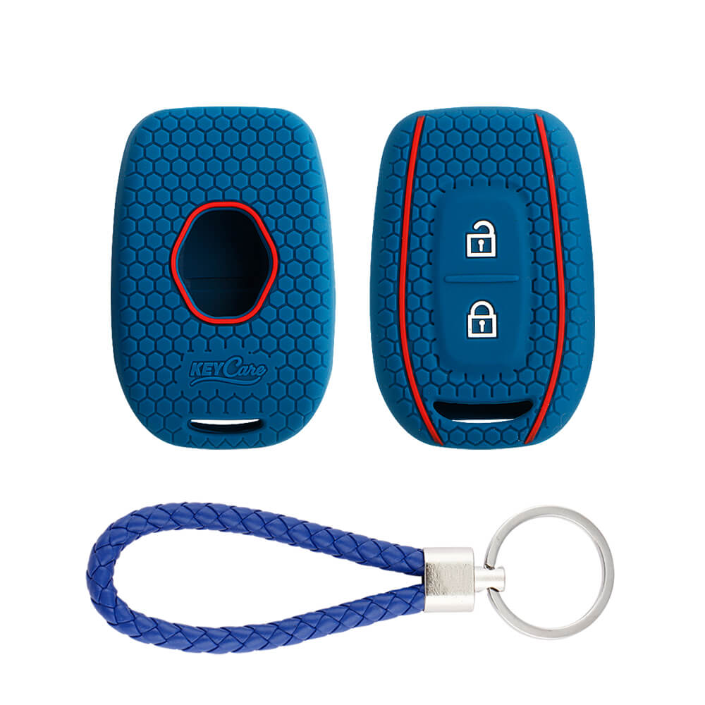 Keycare silicone key cover and keyring fit for : Kwid, Duster, Triber, Kiger remote key (KC-17, KCMini Keyring) - Keyzone