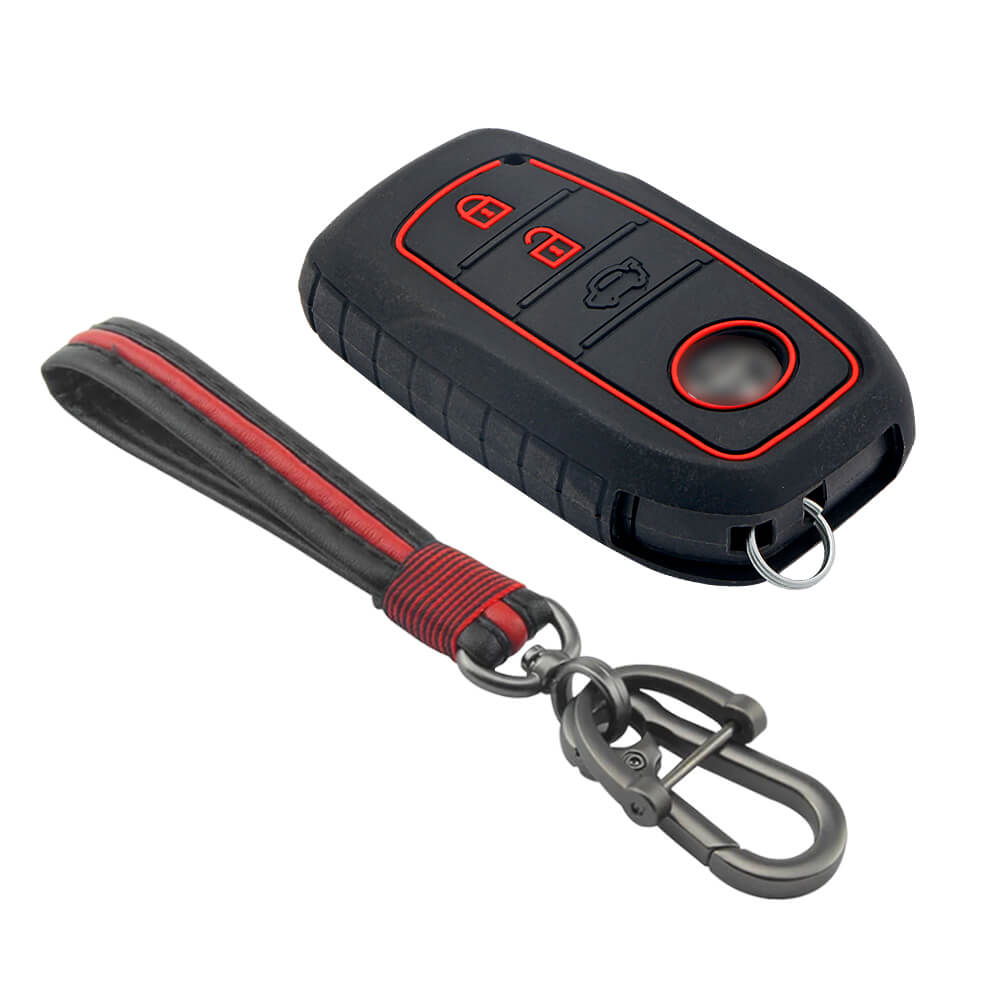 Keycare silicone key cover and keychain fit for : Toyota Innova Crysta