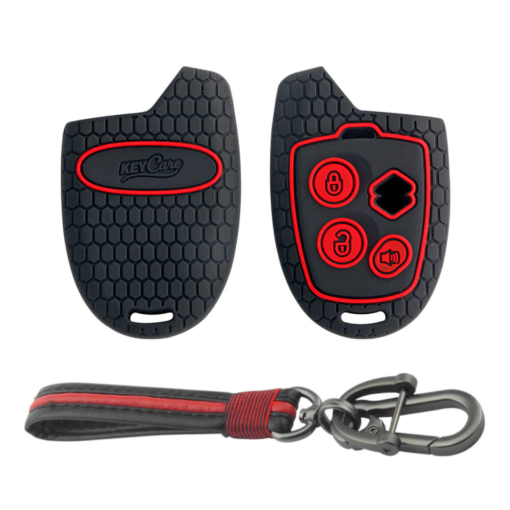 Keycare silicone key cover and keyring fit for : Nippon 3b remote key (KC19, Full Leather Keychain) - Keyzone