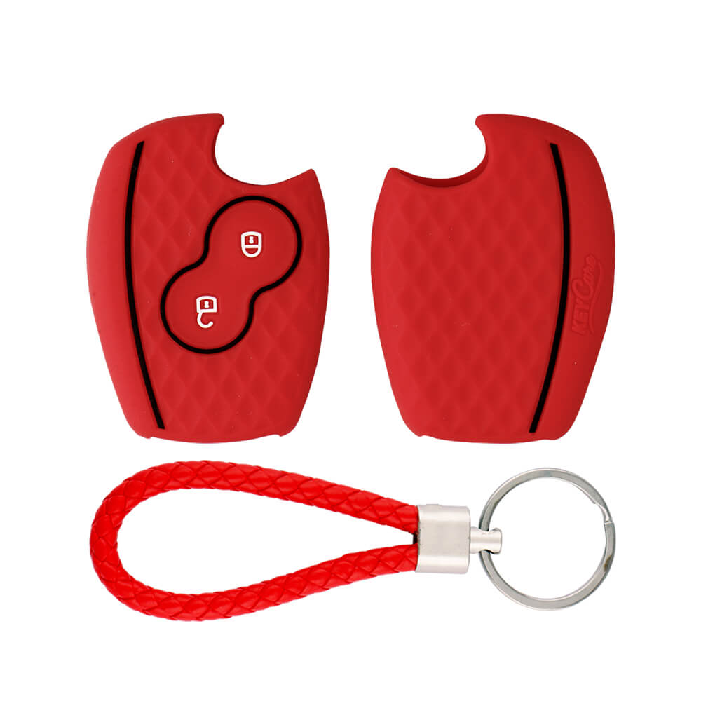 Keycare silicone key cover and keyring fit for : Terrano 2 button remote key (KC-20, KCMini Keyring) - Keyzone