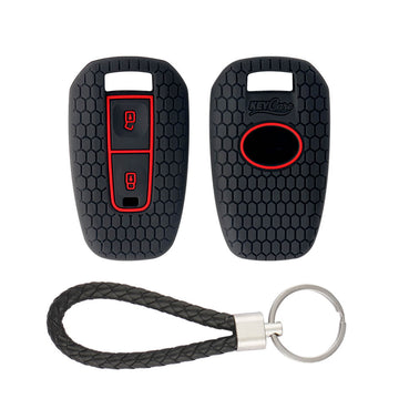 Keycare silicone key cover and keyring fit for: Indica Vista, Indigo Manza 2 button remote key (KC-22, KCMini Keyring) - Keyzone