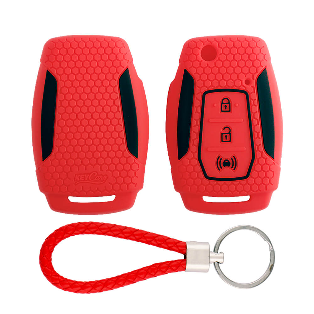 Keycare silicone key cover and keyring fit for : Xuv300, Alturas G4 flip key (KC-25, KCMini Keyring)
