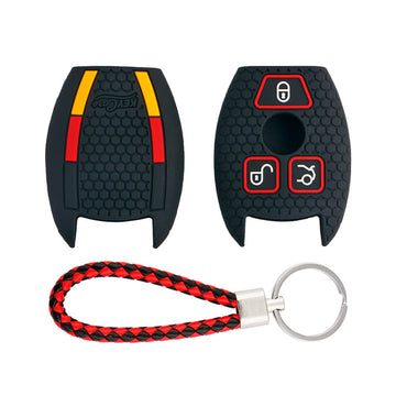 Keycare silicone key cover and keyring fit for : Mercedes Benz 3 button smart key (KC-54, KCMini Keyring)