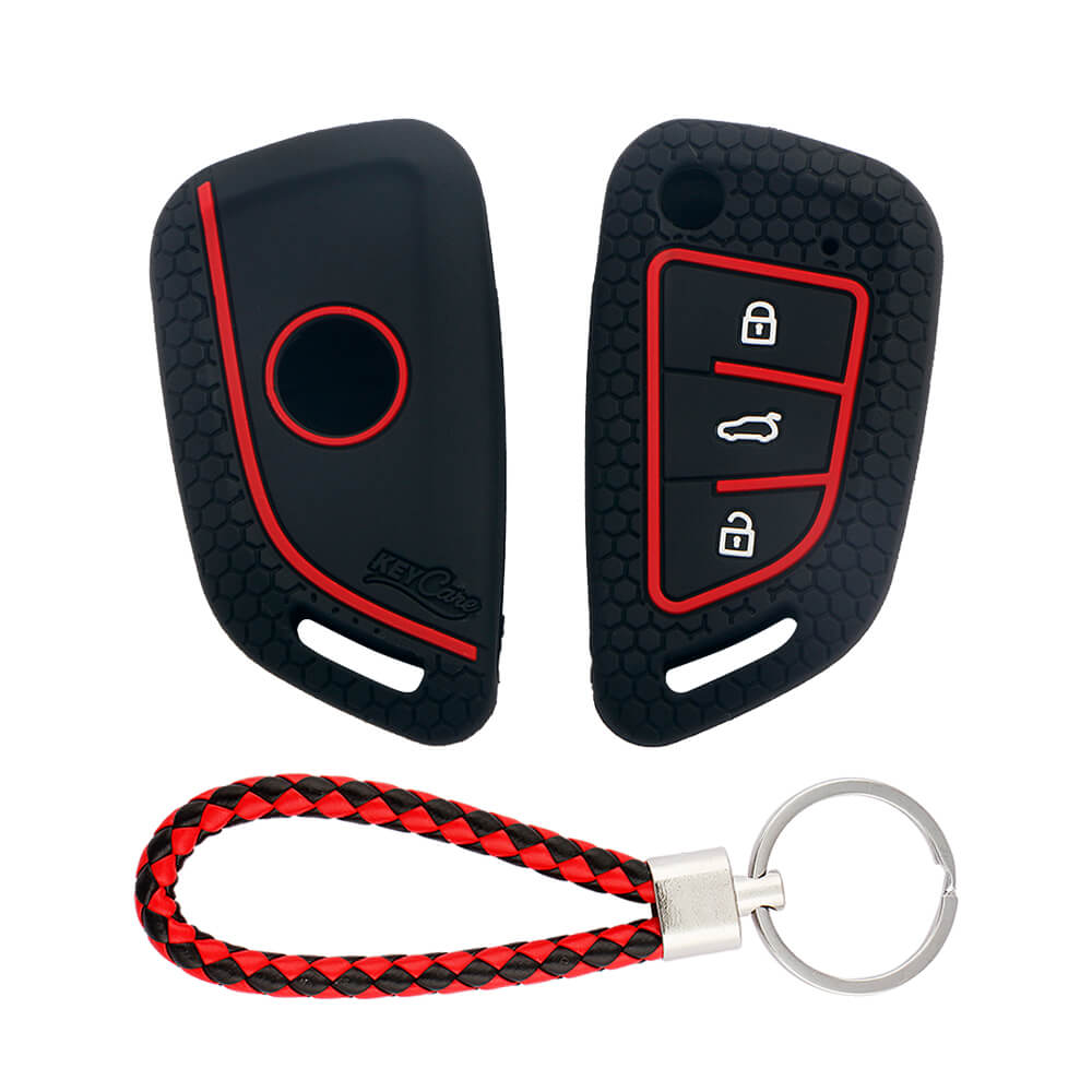Keycare silicone key cover and keyring fit for : Keydiy B29 Universal remote flip key (KC-55, KCMini Keyring)