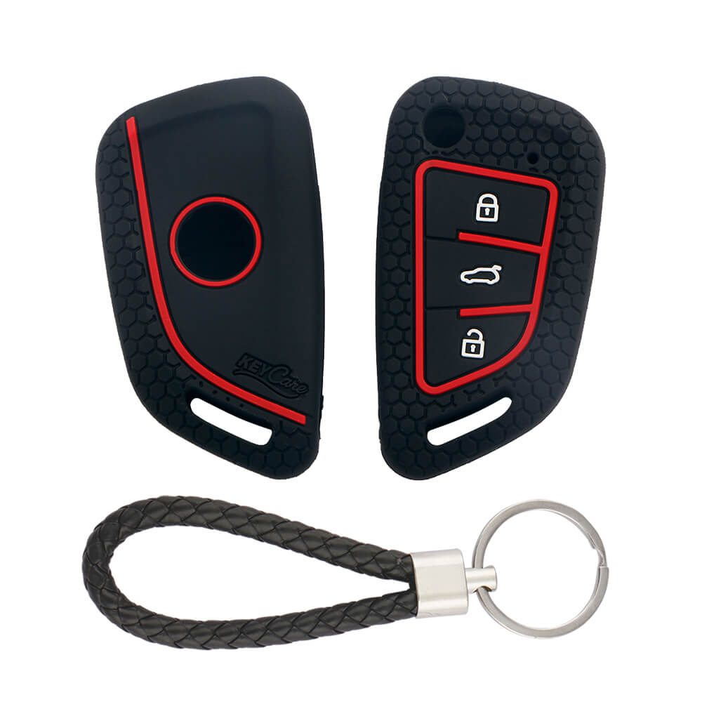Keycare silicone key cover and keyring fit for : Keydiy B29 Universal remote flip key (KC-55, KCMini Keyring) - Keyzone