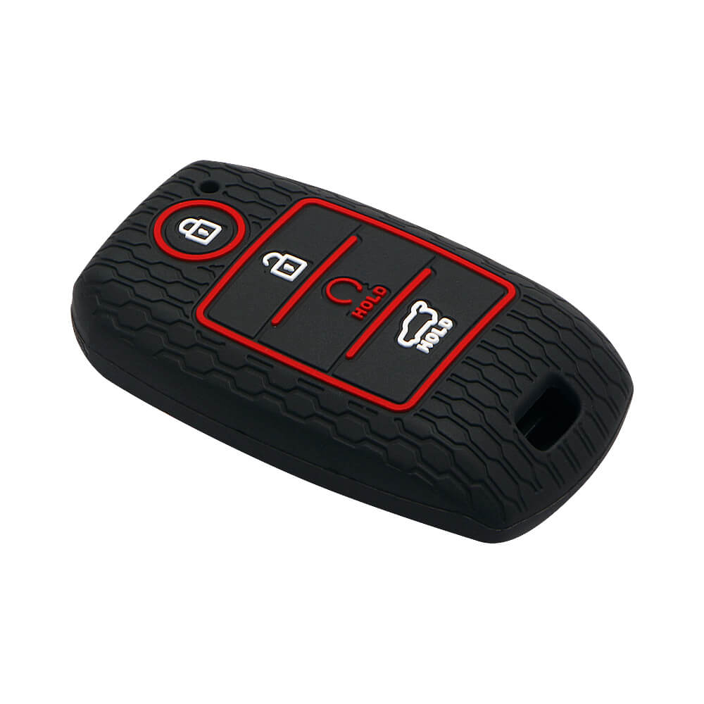 Keycare silicone key cover fit for : Sonet, Seltos 2020, Carens, Seltos X-line 4 button smart key (KC-61) - Keyzone