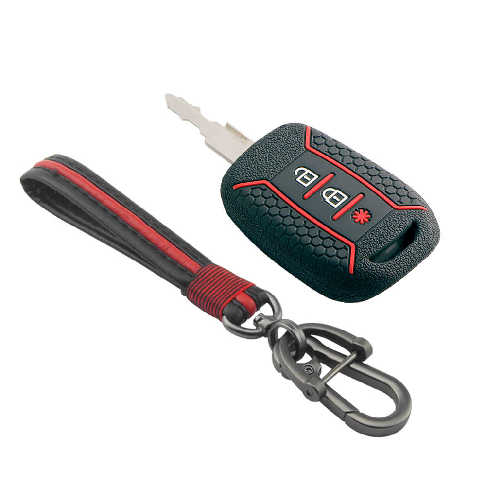 Keycare silicone key cover and keychain fit for : Duster 2020 3 button
