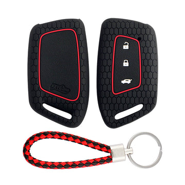 Keycare silicone key cover and keychain fit for : Mg Hector New smart key (KC-64, KCMini Keyring)