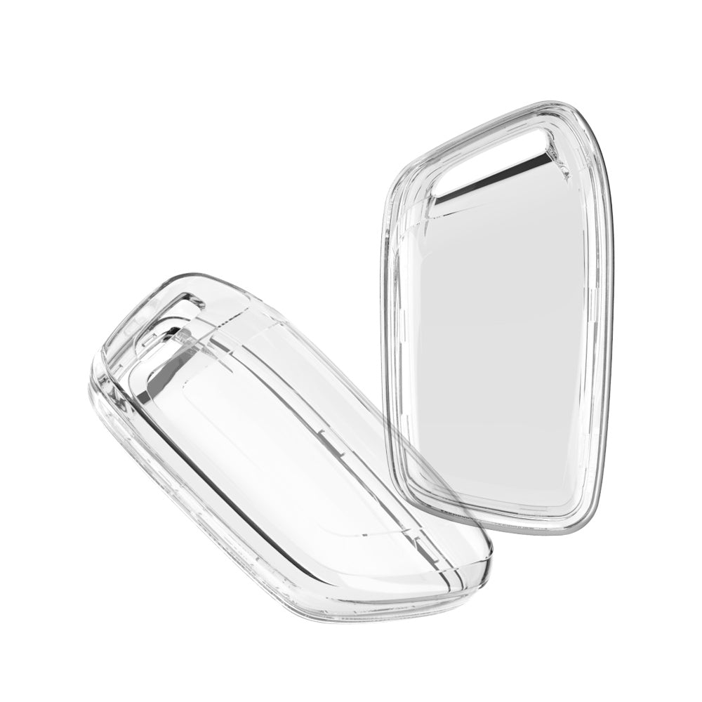 Keyzone clear TPU key cover compatible for MG Hector 3 button smart key (CLTP64)