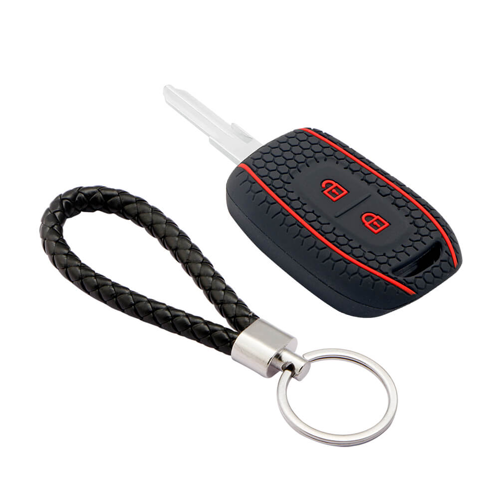 Keycare silicone key cover and keyring fit for : Kwid, Duster, Triber, Kiger remote key (KC-17, KCMini Keyring) - Keyzone