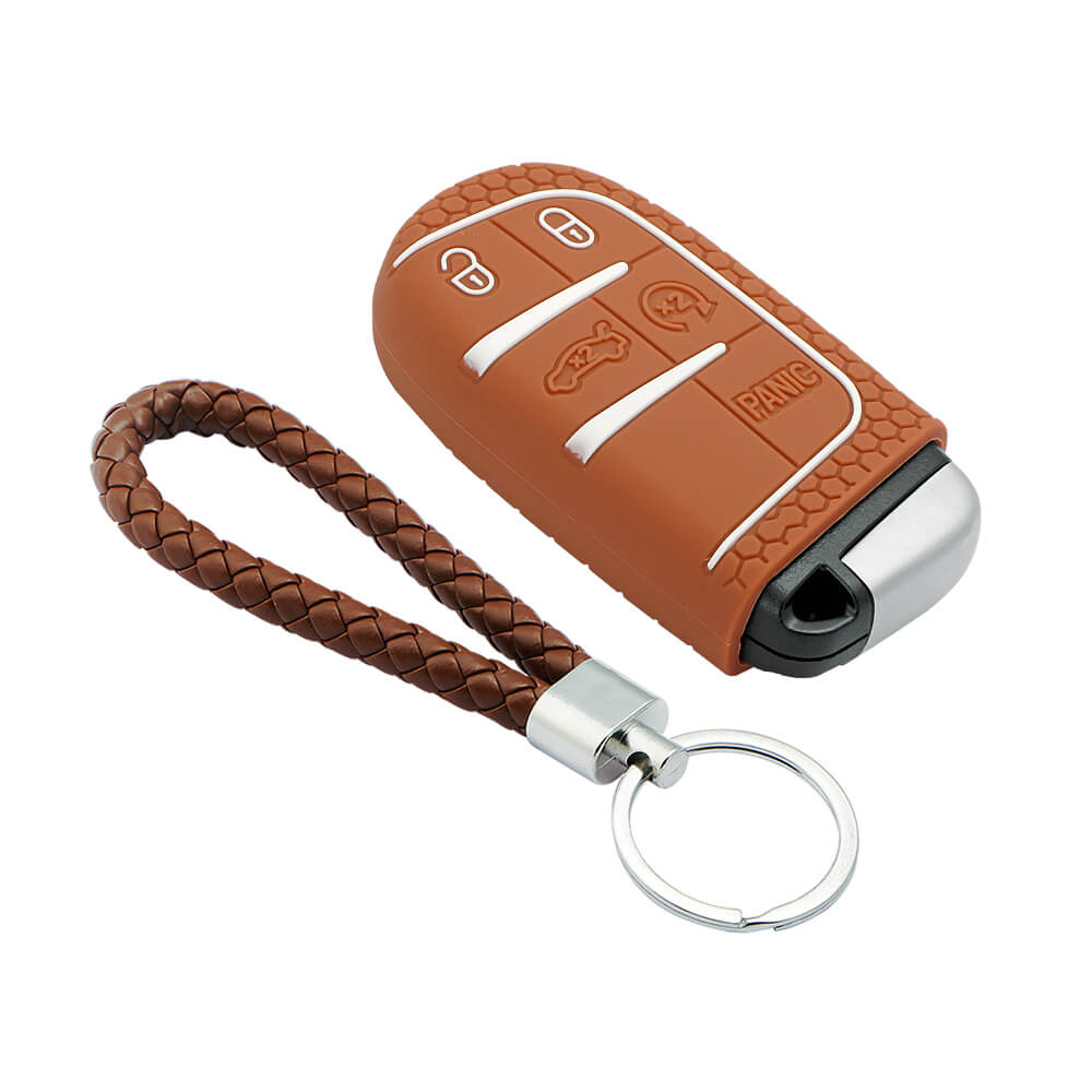 Keycare silicone key cover and keyring fit for : Compass, Trailhawk smart key (KC-28, KCMini Keyring) - Keyzone