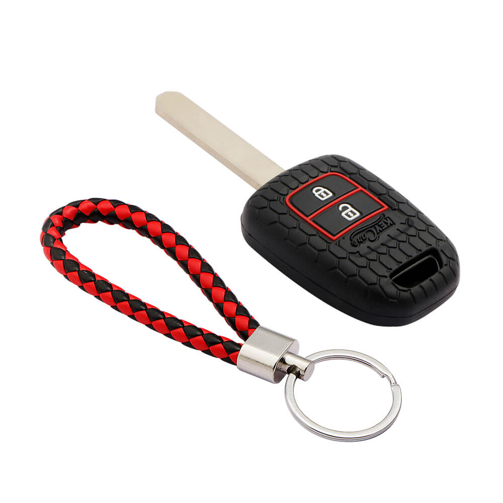 Keycare silicone key cover and keyring fit for : Wr-v, City, Jazz, Amaze 2014+ 2 button remote key (KC-33, KCMini Keyring) - Keyzone