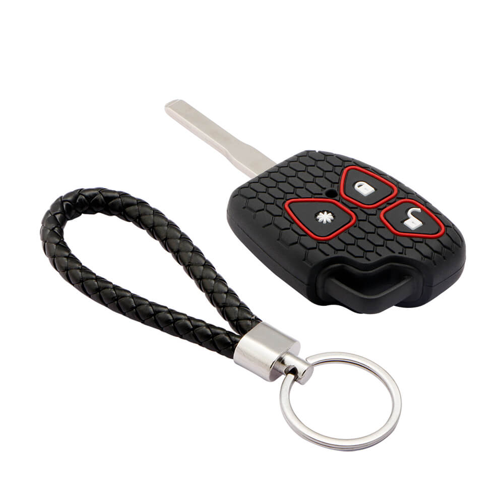 Keycare silicone key cover and keyring fir for : Xylo, Scorpio, Quanto 3 button remote key (KC-34, KCMini Keyring) - Keyzone