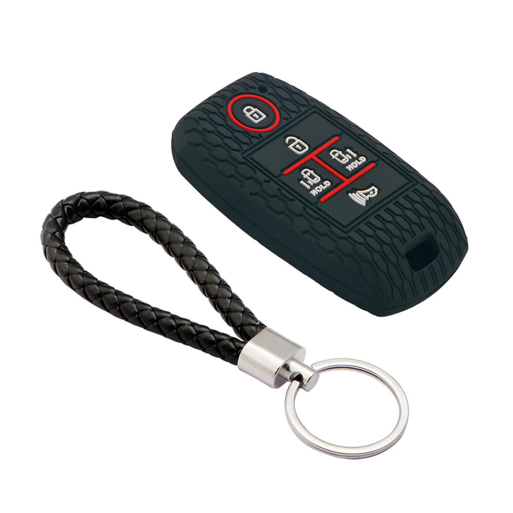 Keycare silicone key cover and keyring fit for : Carnival 5 button smart key (KC-51, KCMini Keyring) - Keyzone