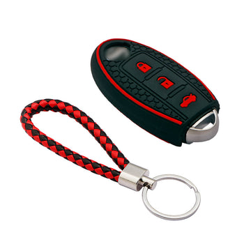 Keycare silicone key cover and keyring fit for : Micra, Magnite, Micra Active, Sunny, Teana 3 button smart key (KC-53, KCMini Keyring)