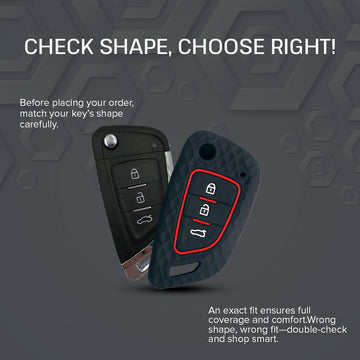 Keycare silicone key cover and keyring fit for : Xhorse Df Model Universal remote flip key (KC-59, Alloy Keychain)