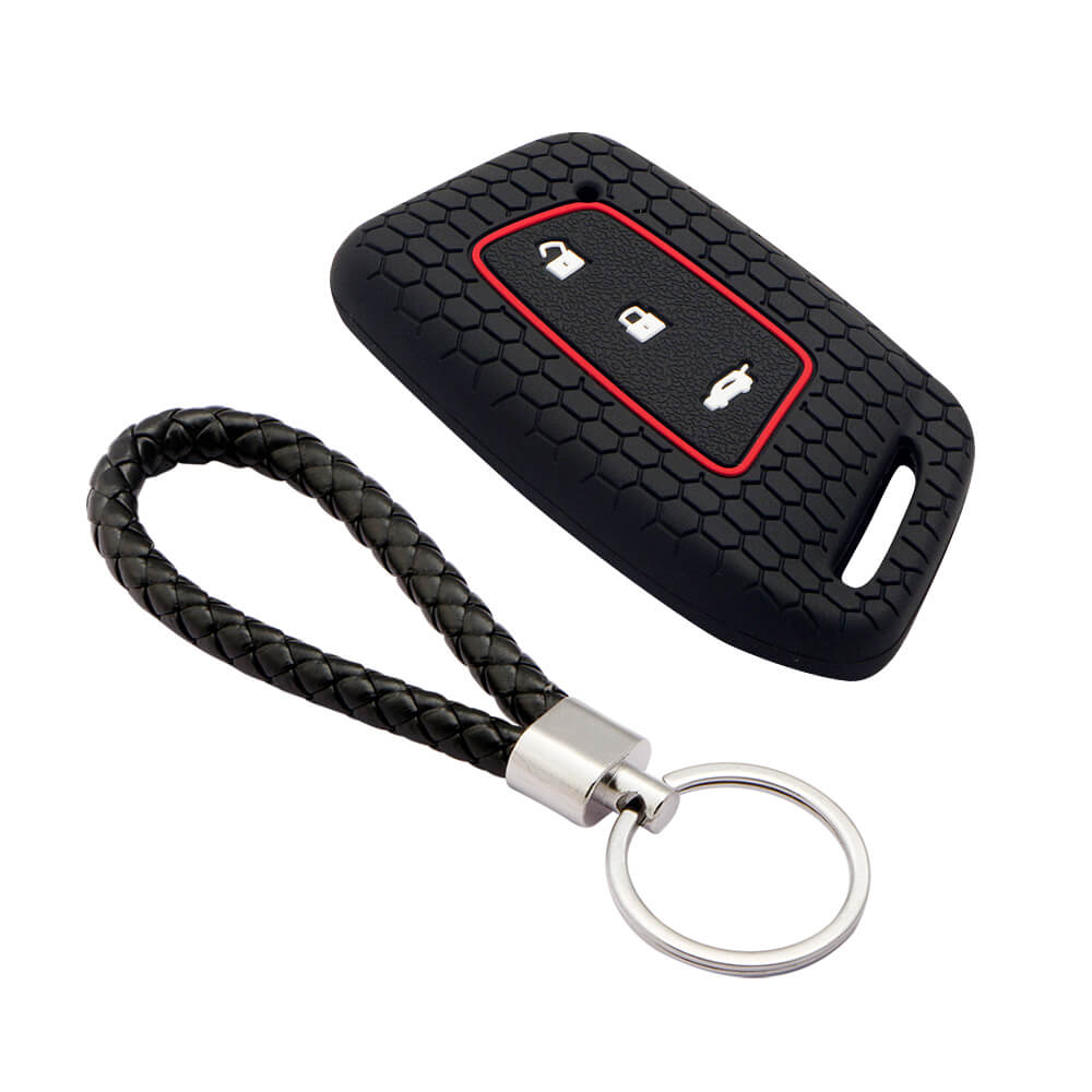 Keycare silicone key cover and keychain fit for : Mg Hector New smart key (KC-64, KCMini Keyring) - Keyzone