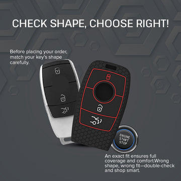 Keycare silicone key cover fit for Mercedes Benz E-Class S-Class A-Class C-Class G-Class 2020 Onwards New Smart Key (KC70)