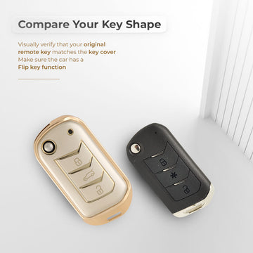 Keyzone aluminium alloy key cover for Thar, Thar Roxx, Bolero, Scorpio, XUV700, XUV400, XUV3x0, XUV300, TUV300, Marazzo flip key (ALM09, Push button start models)