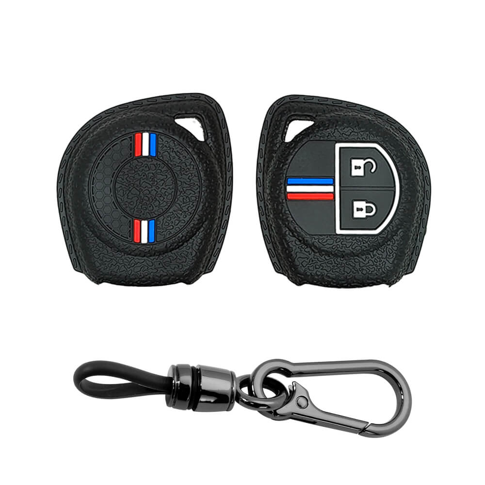 Keyzone silicone key cover and keychain for Fronx, Jimny, Swift, Dzire