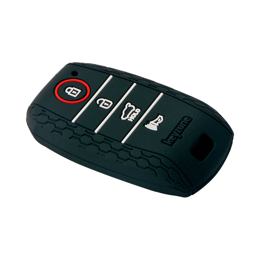Keyzone striped key cover fit for : Seltos 4 button smart key (KZS-10) - Keyzone