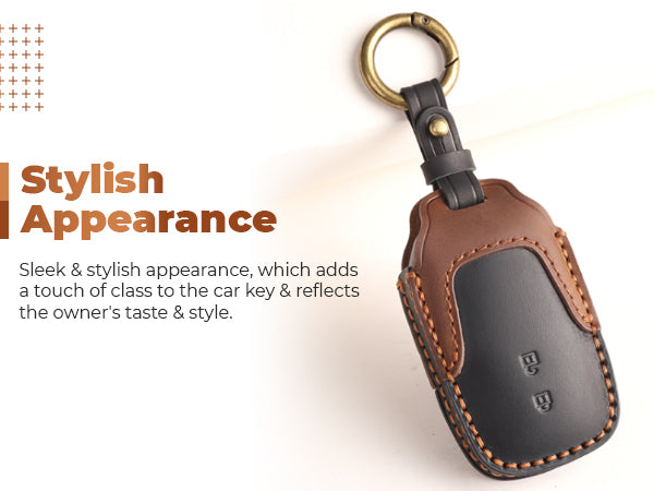 Toyota Innova Crysta HyCross Hilux Dual Leather Key Cover | Keyzone®